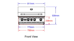 Bull Angus Built In LPG Gas BBQ -BBQs Grill Shop Bull Angus Front View 1000x563 1