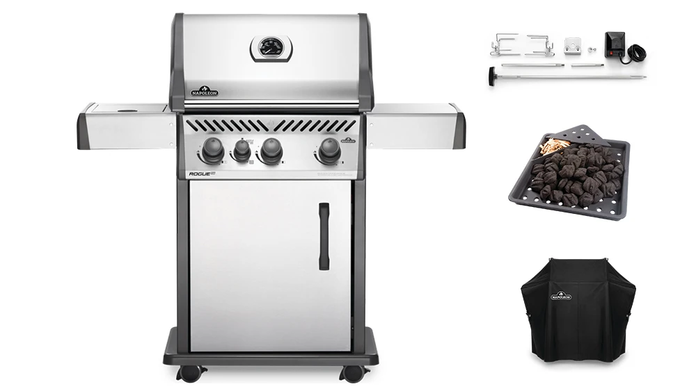 Napoleon Rogue RXT425SIBPSS-1-GB Gas BBQ - Free Cover & Accessories 1 Napoleon Rogue RXT425SIBPSS-1-GB Gas BBQ - Free Cover & Accessories
