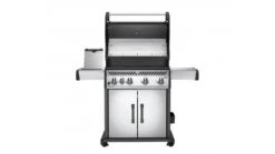Napoleon Rogue RXT525SIBPSS-1-GB Gas BBQ - Free Cover & Accessories -BBQs Grill Shop Rogue R525SIB Prod Str SS LidOpn ShlfUp DrsClsd SBOpn 1000x563 1