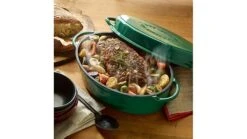 Big Green Egg Enamelled Cast Iron Dutch Oven 5.2L -BBQs Grill Shop enameled dutch oven 1000x563 1