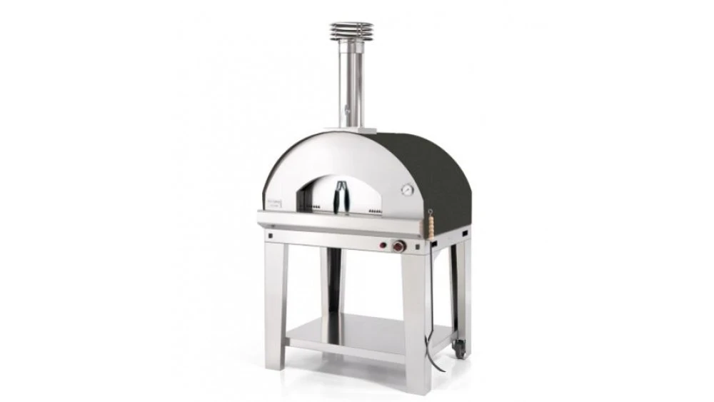 Fontana - Mangiafuoco Gas Pizza Oven With Trolley - Anthracite 1 Fontana - Mangiafuoco Gas Pizza Oven With Trolley - Anthracite