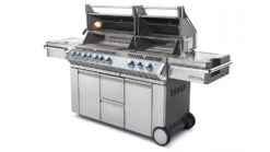 Napoleon Prestige PRO825RSBIPSS-3-GB Gas BBQ - Free Rotisserie And Cover -BBQs Grill Shop pro825 angle open lights napoleon grills 1000x563 1